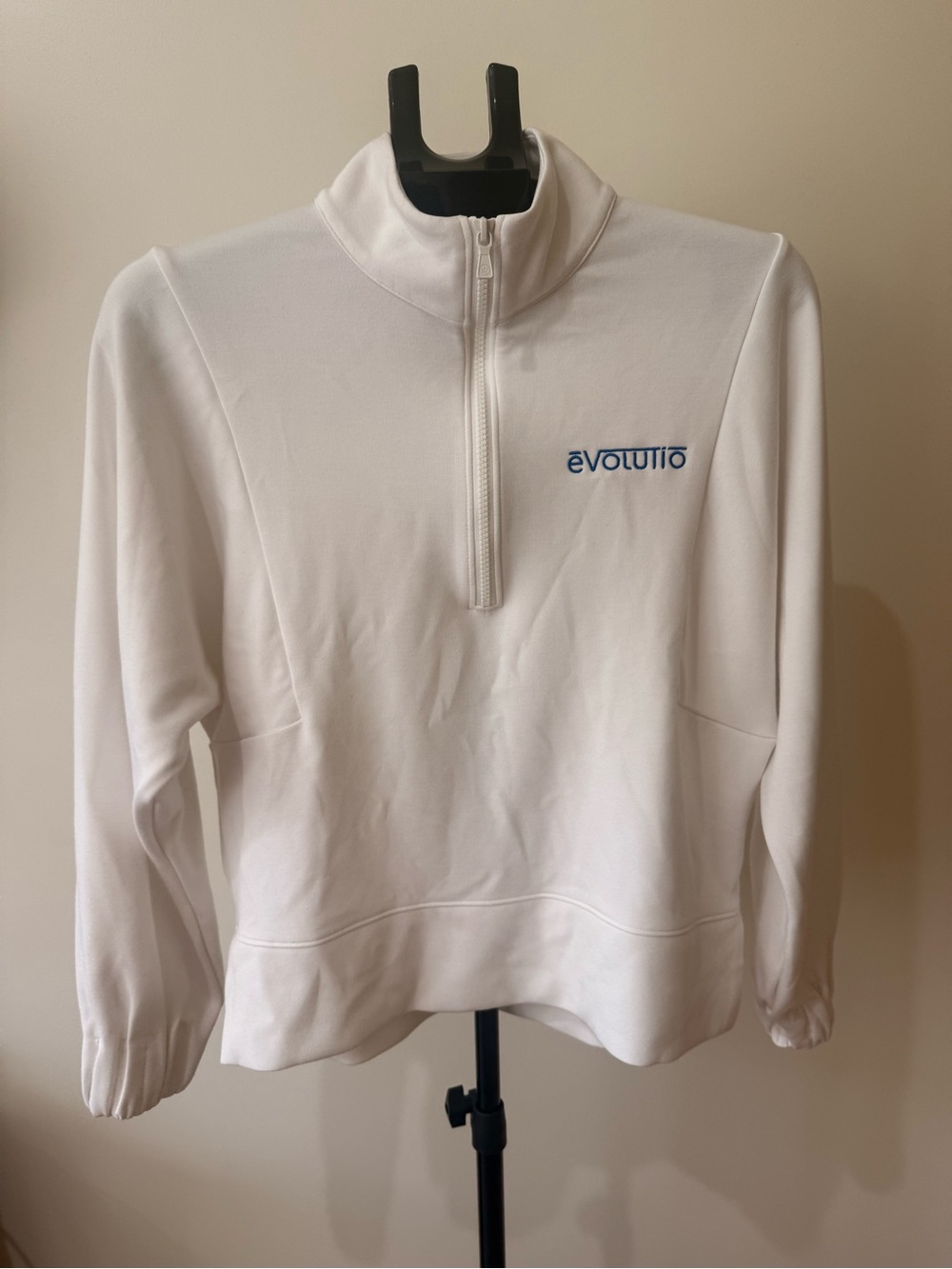 Peter Millar White Quarter-Zip Turtleneck Sweater